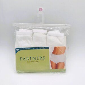 Vtg Mervyn's Partners Intimates Sz 8 Nylon Brief Panties NOS 3 Pack - SHIPS FREE